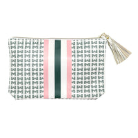 Oil Cloth Pouch - Racer Stripe Tile Bag