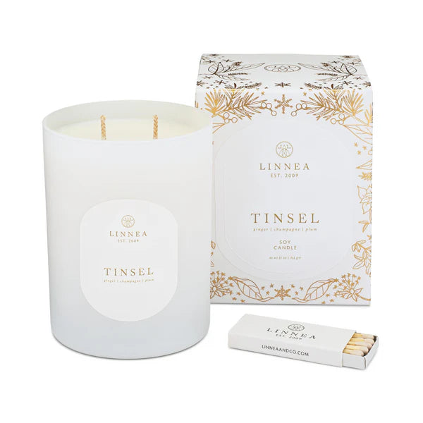 LINNEA Two Wick Candle - Tinsel