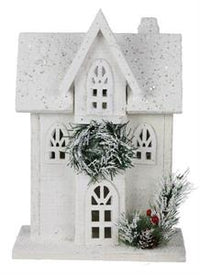 Light Up White Wood House