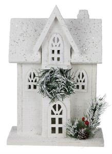 Light Up White Wood House