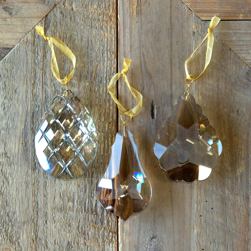 Faceted Crystal Gem Ornaments