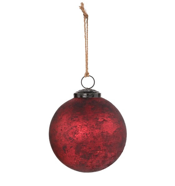 Rustic Glass Ball Ornament