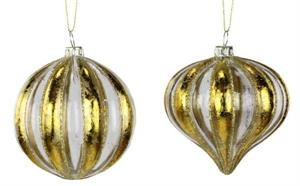 Gold/Silver Glass Ornament