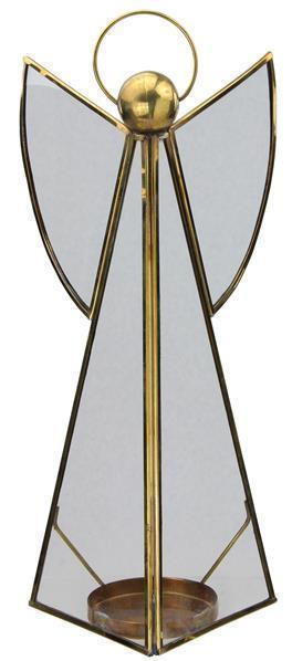 Mirrored Glass Brass Angel