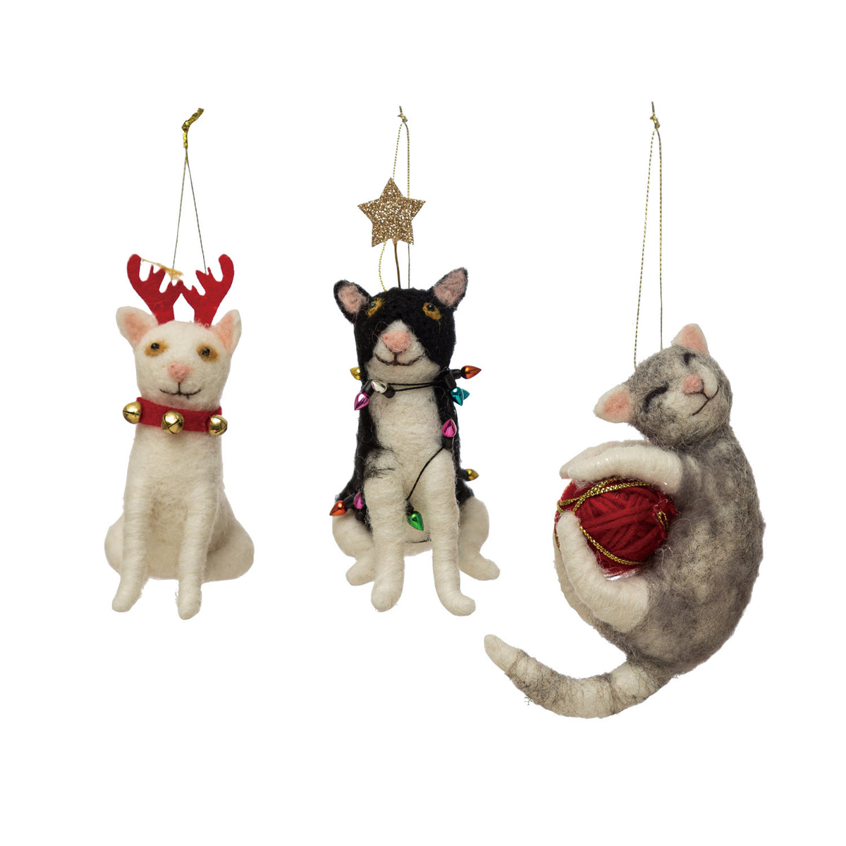 Wool Felt Cat Ornament