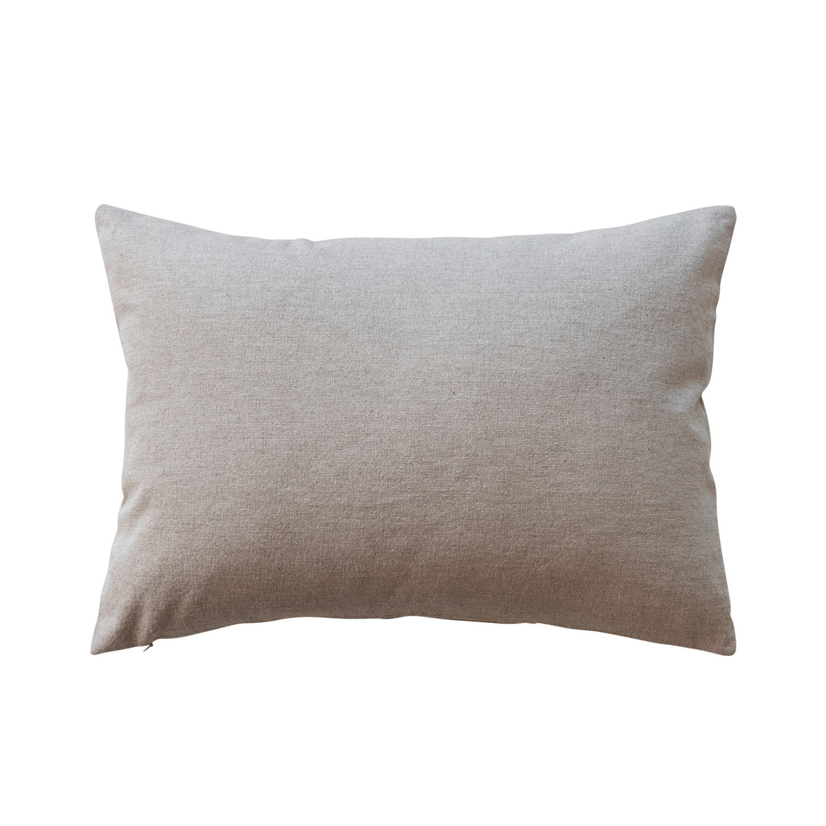 "Let's Be Jolly" Cotton Chambray Lumbar Pillow