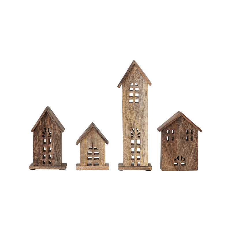 Carved Mango Wood Houses