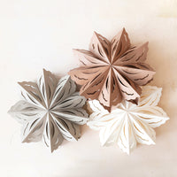 Recycled Paper Folding Snowflake Ornament