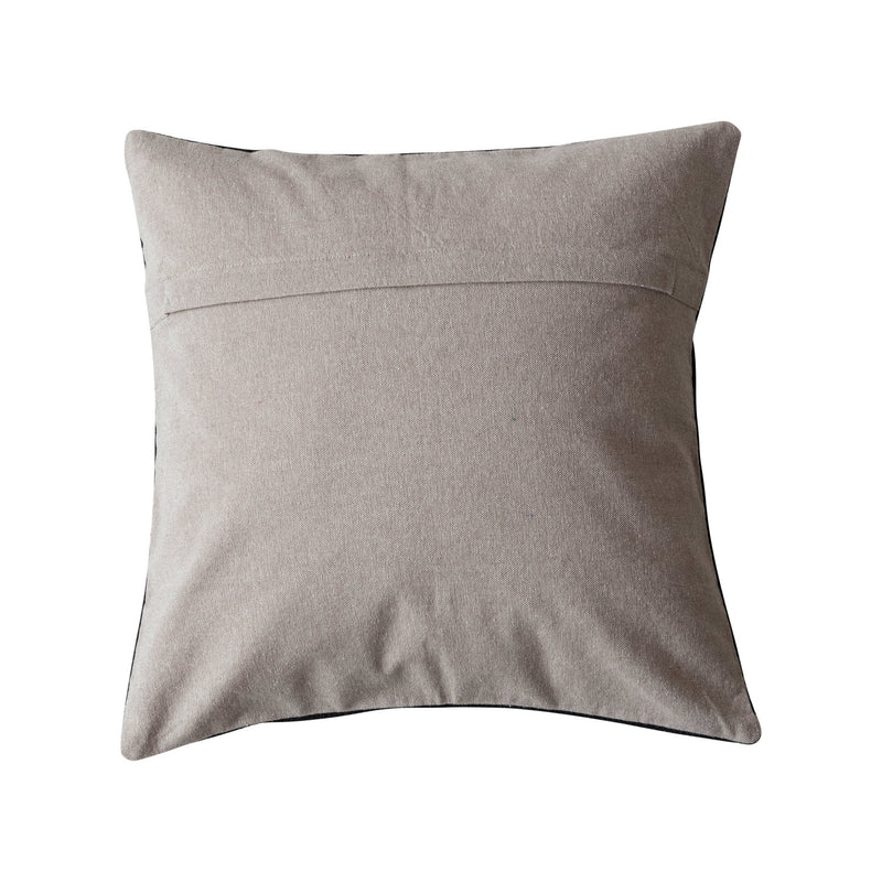 Woven Cotton Slub Printed Pillow with Embroidery