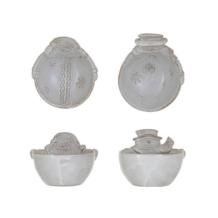 Stoneware Santa/Snowman Shaped Bowl