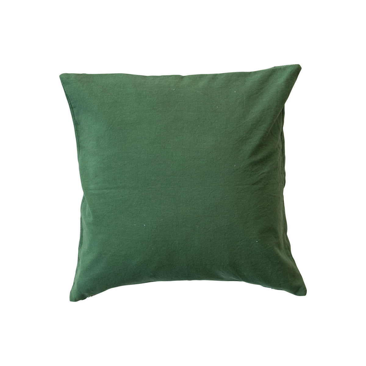 Square Woven Cotton Blend Jacquard Pillow with Trees