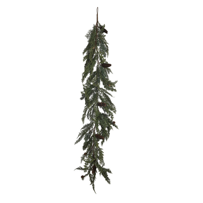 Faux Spruce & Pine Garland with Natural Pinecones - 72"