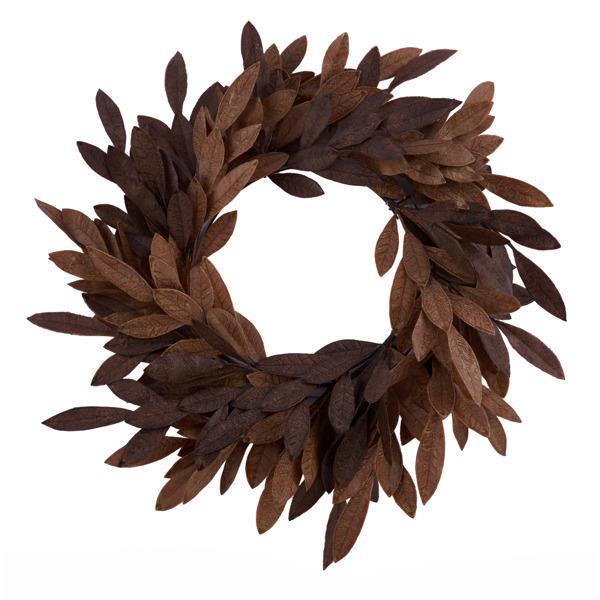 Bay Leaf Wreath - Brown/Tan - 24"