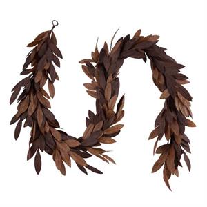 Bay Leaf Garland - Brown/Tan - 6'