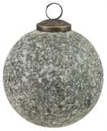 Glass Ball Ornament in Pewter Taupe - 4"