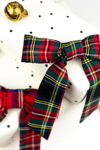 Tartan Christmas Plaid Hair Bow Barrette | Emily Bow