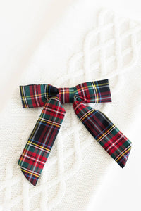 Tartan Christmas Plaid Hair Bow Barrette | Emily Bow