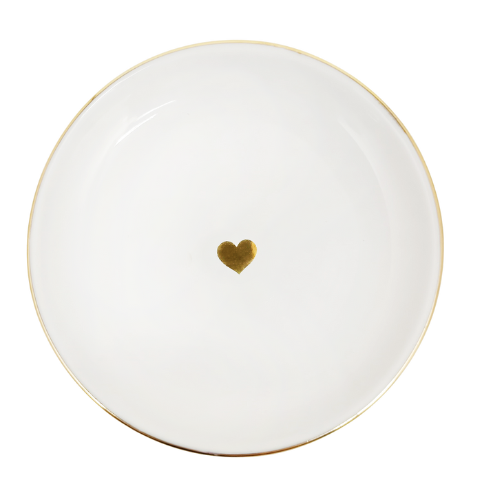 Gold Heart Jewelry Dish