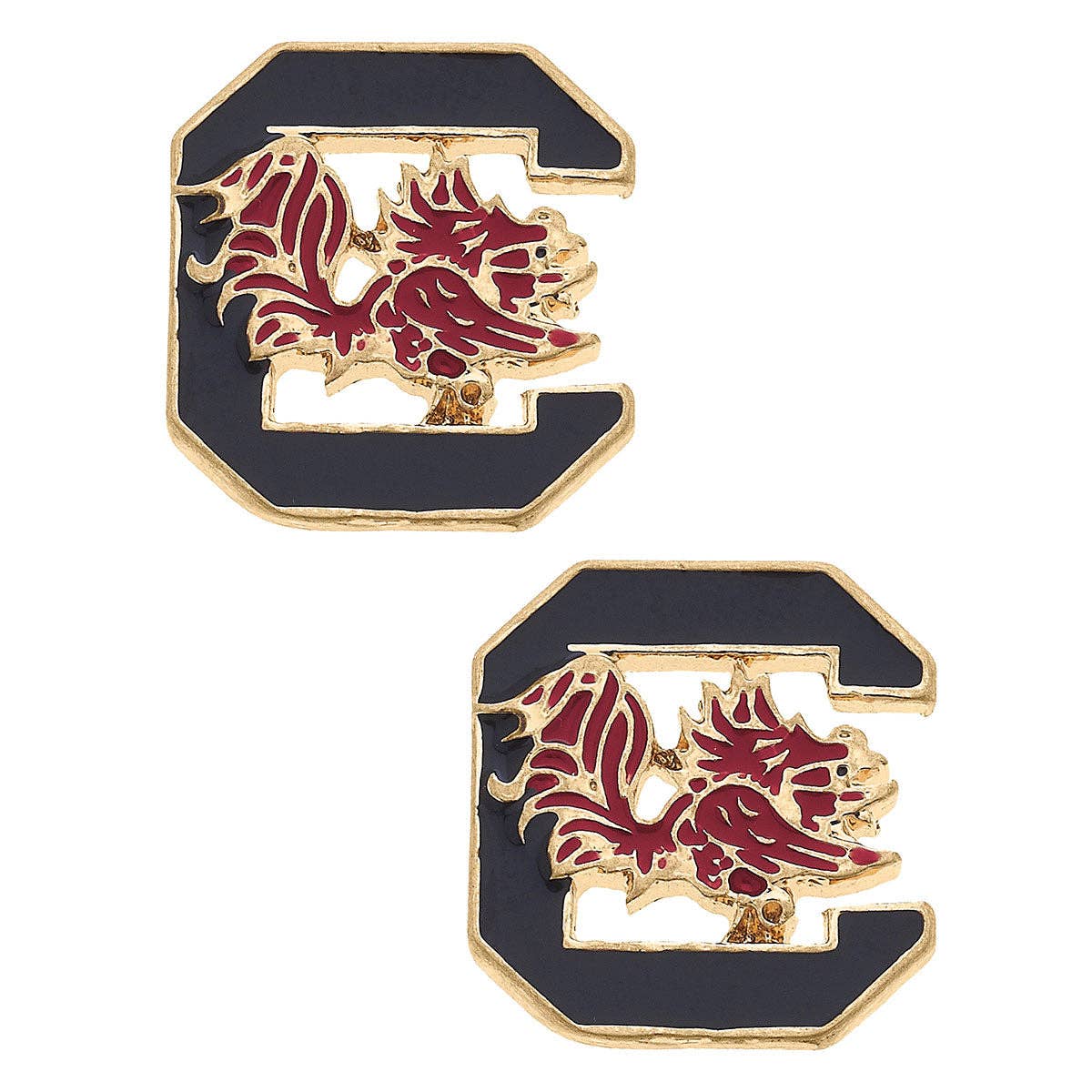 South Carolina Gamecocks Enamel Stud Earrings