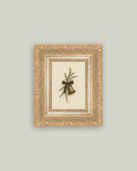 Bell with Pine Framed Antique Art