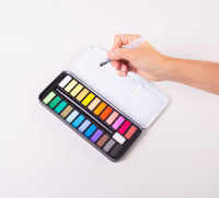 Watercolor Paint Set w/Water Brush
