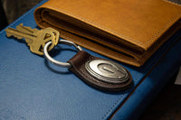 Georgia Bulldogs Oval Leather Key Fob.