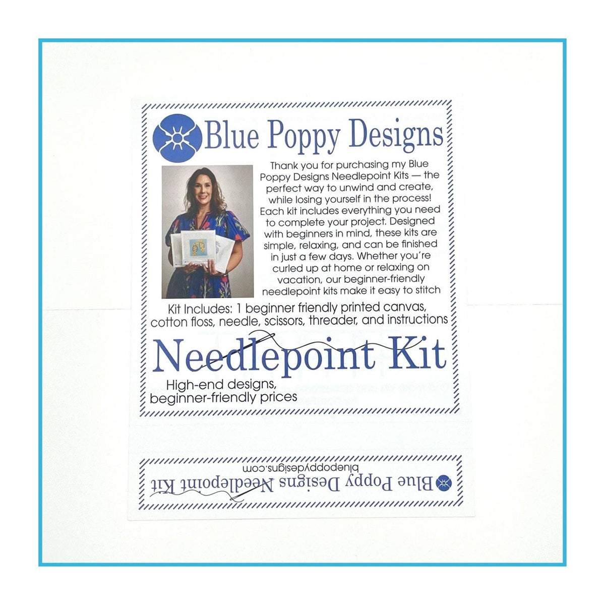 Needlepoint Kit - "Lets Mahj On" Design (Mahjong Parrot)