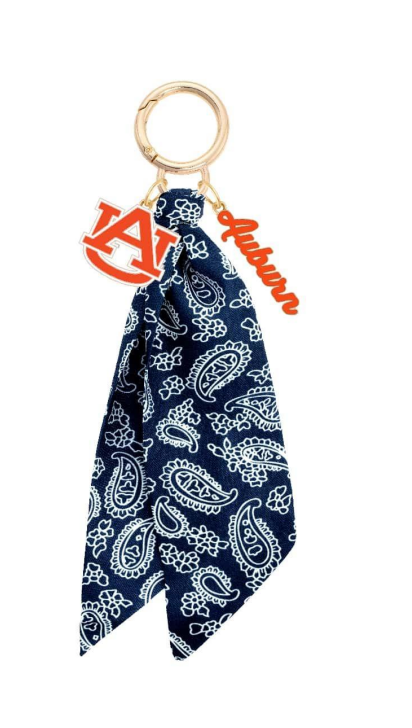 Bandana Bag Charm - Auburn Tigers