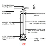 Brass Mill - 9" salt grinder
