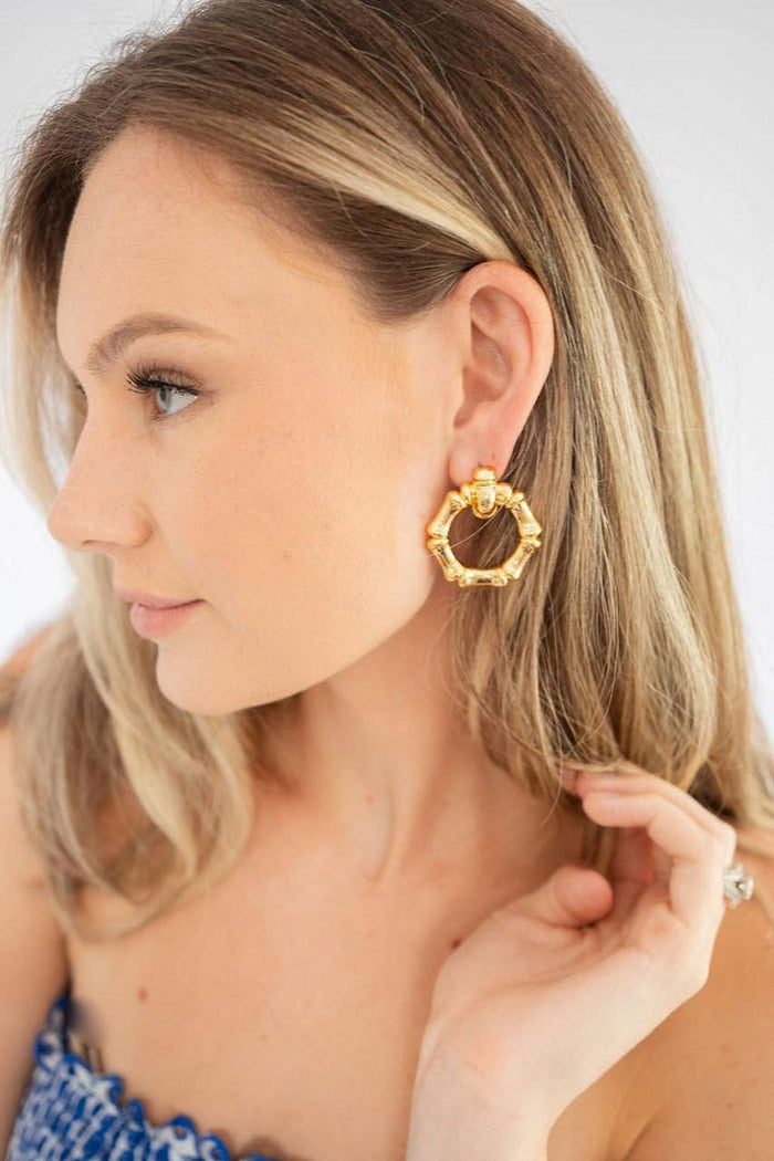 Vivi Bamboo Doorknocker - 18k Gold Plated
