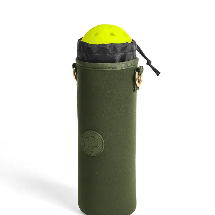 Pickleball Paddle Cover w/ Strap, Storage & Clip-on Drawstring Pickleball and Water Bottle Holder