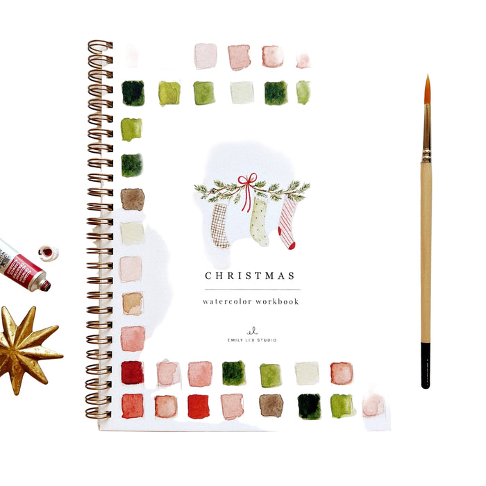 Christmas Watercolor Workbook