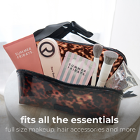 Tortoiseshell Jelly Lay-Flat Makeup Bag