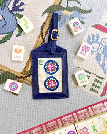 Needlepoint Kit - Two Dot Mahjong Kit (Luggage Tag)
