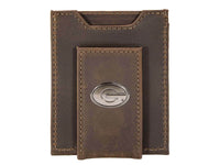 Georgia Bulldogs Men's  Magnetic Front Pocket Leather Wallet