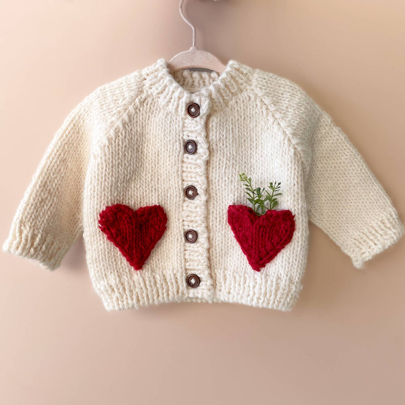 Heart Cardigan Apparel Sweater Valentine's