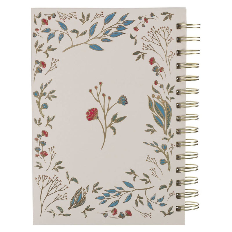 Journal Wirebound Ivory Floral Everything Beautiful Ecc 3:11