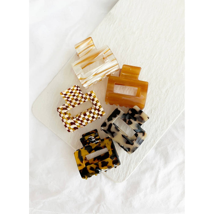 Tortoise Hair Clips - 2"