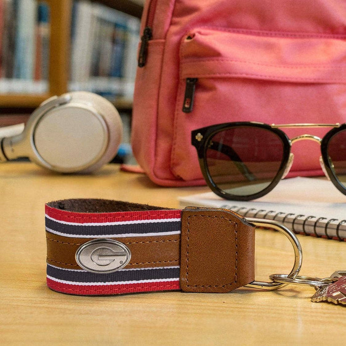 Georgia Bulldogs Collegiate Grosgrain Ribbon Key Chain.