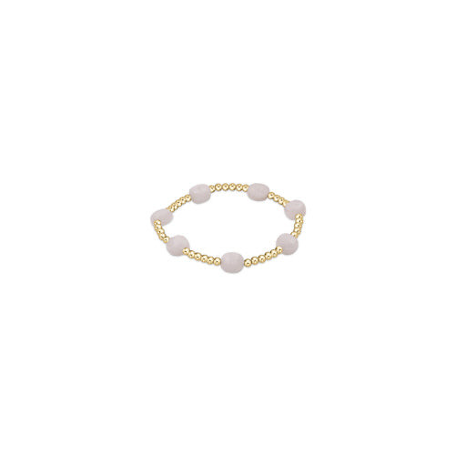 admire gold 3mm bead bracelet - moonstone