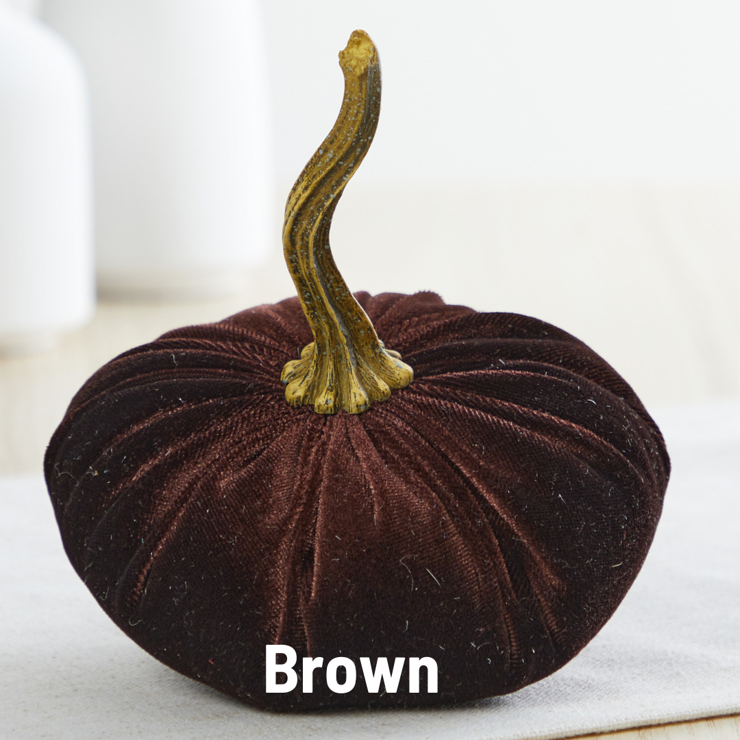 Small Velvet Pumpkins