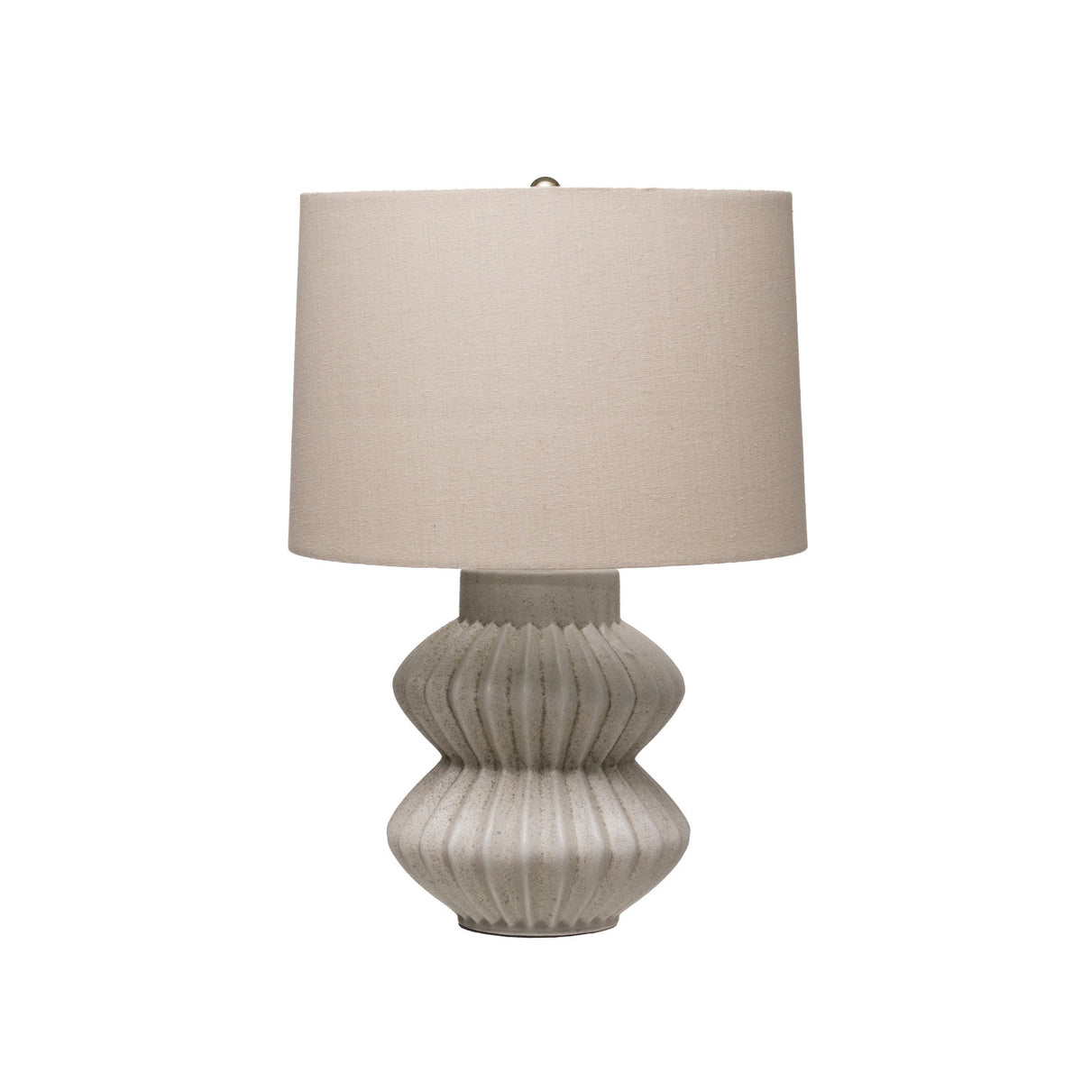 Distressed Table Lamp with Linen Shade