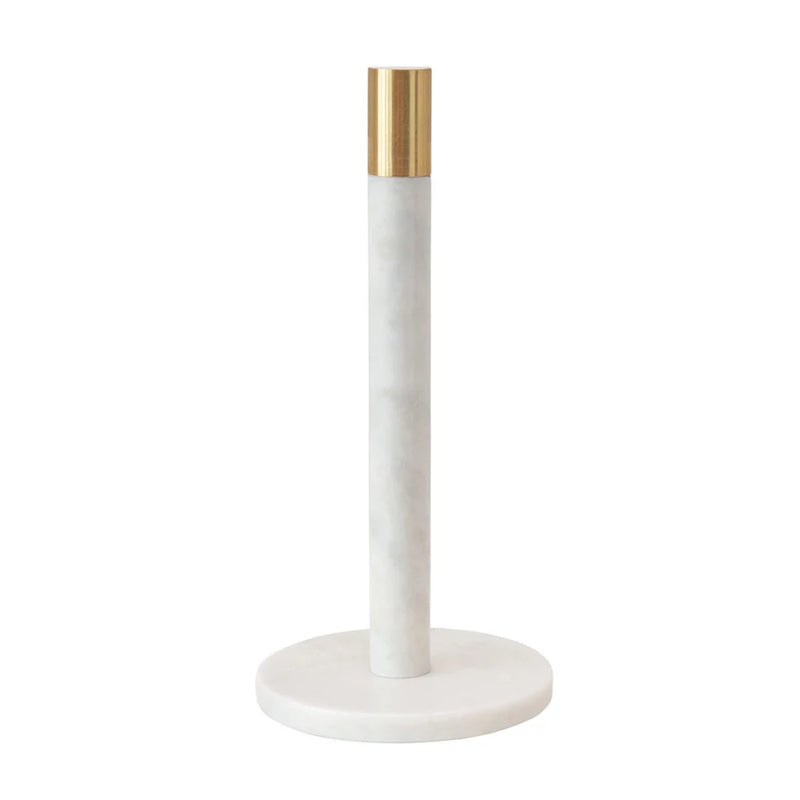 Marble Towel Holder with Brass Top