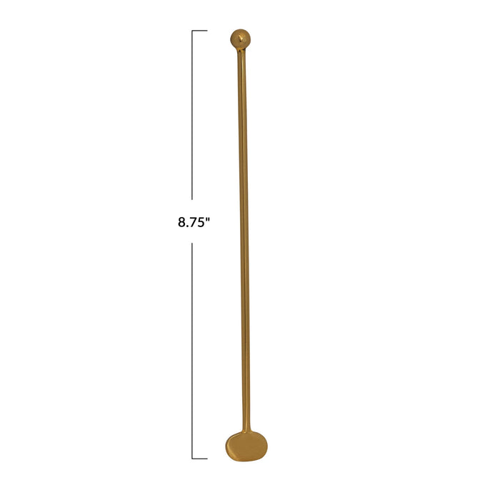 Stainless Steel Cocktail Stirrer, Antique Brass Finish