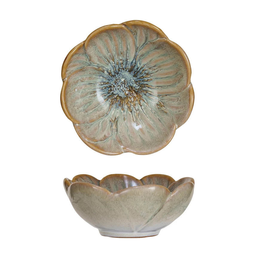 Stoneware Flower Shaped Bowl