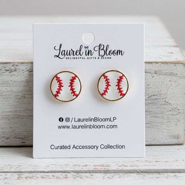 JV Baseball Stud Earrings