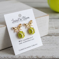 Hadley Tennis & Gold Bows Earrings