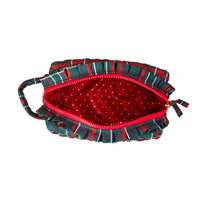 Essentials Quilted Cosmetic Pouch-Evergreen Plaid