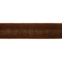 2 1/2" Unwired Velvet Ribbon | Brown | 10 Yds