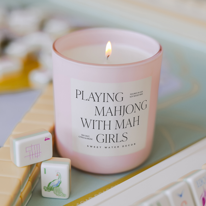 Playing Mahjong with Mah Girls 15 oz Soy Candle